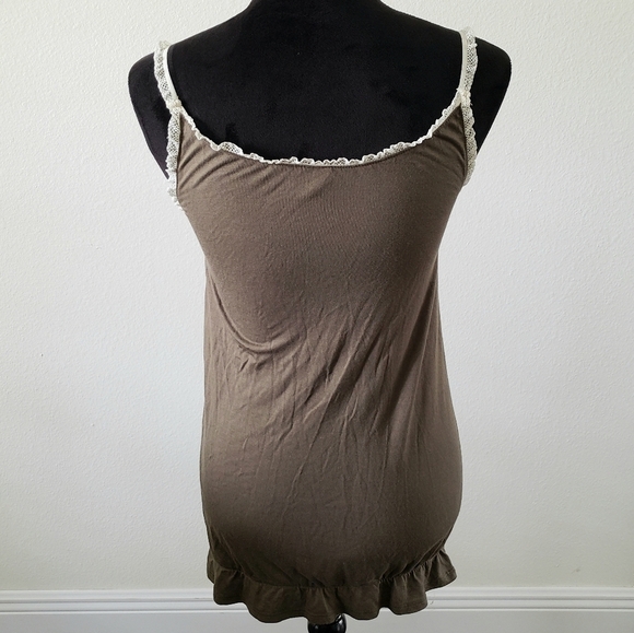 Urban Renewal Olive Green Tapestry Bib Tank - Picture 5 of 6